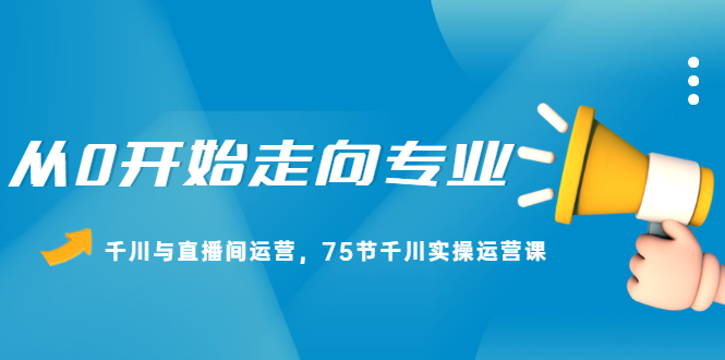 从0开始走向专业，千川与直播间运营，75节千川实操运营课_网创掘金
