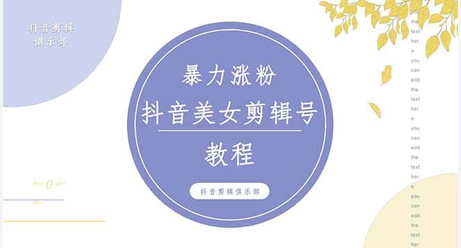 抖音快手暴力涨粉美女混剪视频教程 百分百过原创图片教程 附带违规申诉方法_网创掘金