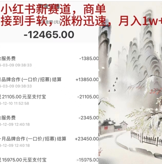 小红书新赛道，商单接到手软，涨粉迅速，一个月1w+_网创掘金