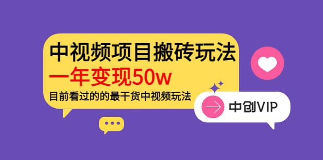 《老吴·中视频项目搬砖玩法，一年变现50w》目前看过的的最干货中视频玩法_网创掘金