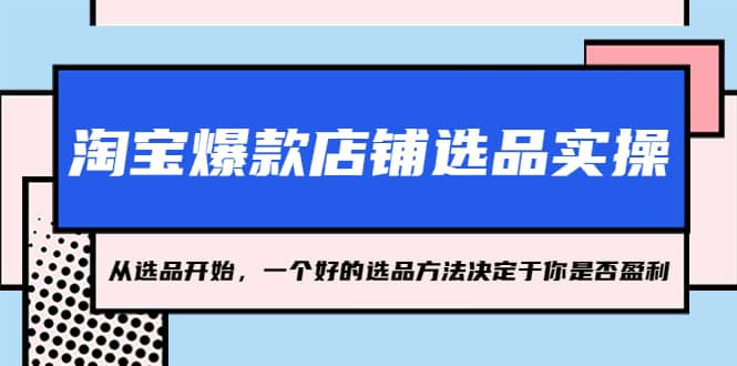 淘宝爆款店铺选品实操，2023从选品开始，一个好的选品方法决定于你是否盈利_网创掘金