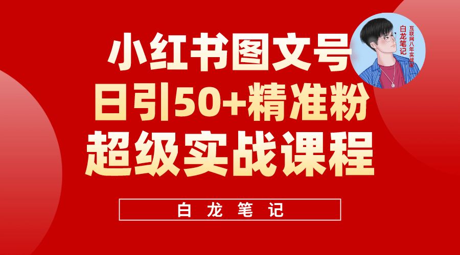 小红书图文号日引50+精准流量，超级实战的小红书引流课，非常适合新手_网创掘金