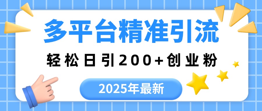 2025年最新多平台精准引流，轻松日引200+_网创掘金