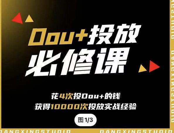 代同学DOU+投放训练营，用付费流量撬动大额自然流量，过得超额变现转化_网创掘金