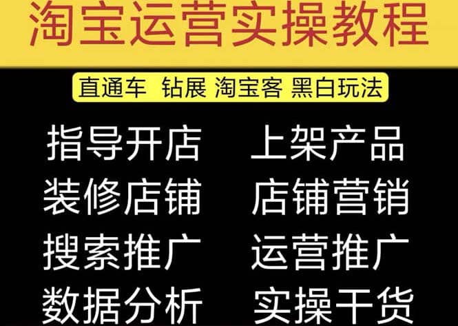 2023淘宝开店教程0基础到高级全套视频网店电商运营培训教学课程（2月更新）_网创掘金