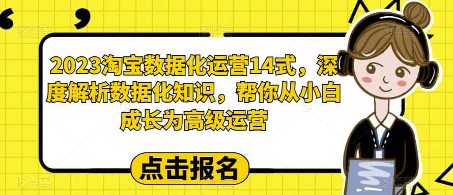 2023淘宝数据化-运营 14式，深度解析数据化知识，帮你从小白成长为高级运营_网创掘金