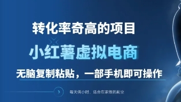 一单49.9，转化率奇高的项目，冷门暴利的小红书虚拟电商_网创掘金