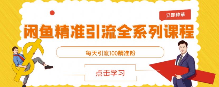 闲鱼精准引流全系列课程，每天引流100精准粉【视频课程】_网创掘金