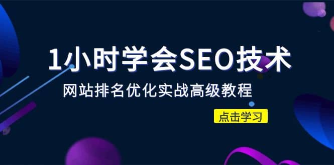 1小时学会SEO技术 网站排名优化实战高级教程-秒杀市面95%收费几千的SEO教程_网创掘金