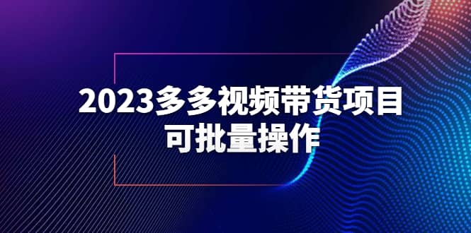 2023多多视频带货项目，可批量操作【保姆级教学】_网创掘金