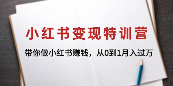 小红书变现特训营：带你做小红书项目_网创掘金