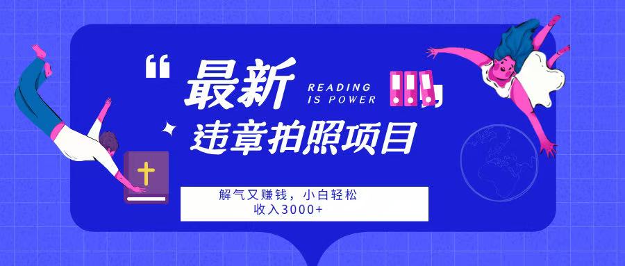 最新违章拍照项目，解气又赚钱，随手一拍，轻松收入3000_网创掘金