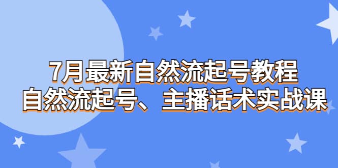 7月最新自然流起号教程，自然流起号、主播话术实战课_网创掘金