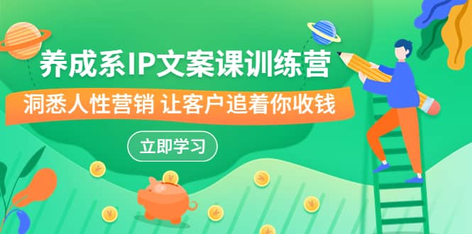 养成系-IP文案课训练营，文案心法的天花板 洞悉人性营销 让客户追着你收钱_网创掘金