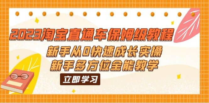 2023淘宝直通车保姆级教程：新手从0快速成长实操，新手多方位全能教学_网创掘金