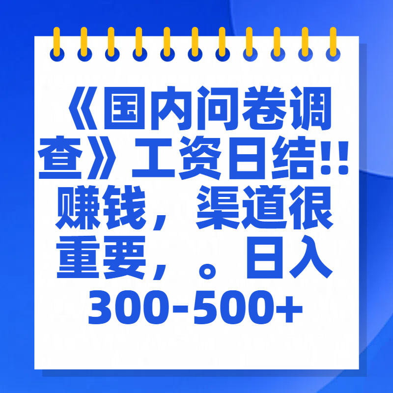 问卷调查答题，一个人在家也可以闷声发大财，小白一天2张，【揭秘】_网创掘金