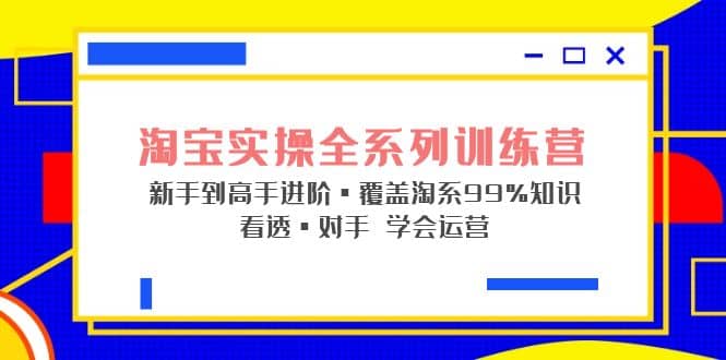 淘宝实操全系列训练营 新手到高手进阶·覆盖·99%知识 看透·对手 学会运营_网创掘金