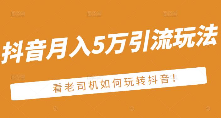 老古董·抖音月入5万引流玩法，看看老司机如何玩转抖音(附赠：抖音另类引流思路)_网创掘金
