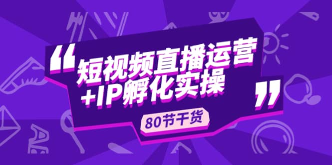 短视频直播运营+IP孵化实战：80节干货实操分享_网创掘金
