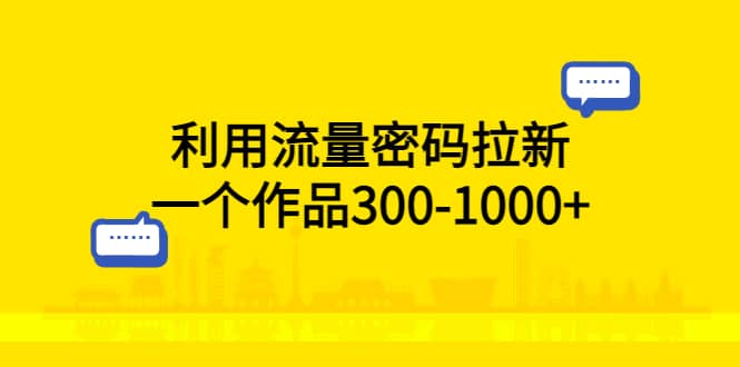利用流量密码拉新，一个作品300-1000+_网创掘金