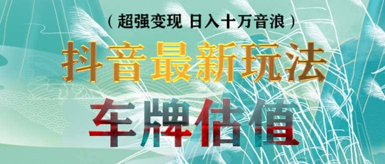 抖音最新无人直播变现直播车牌估值玩法项目 轻松日赚几百+【详细玩法教程】_网创掘金