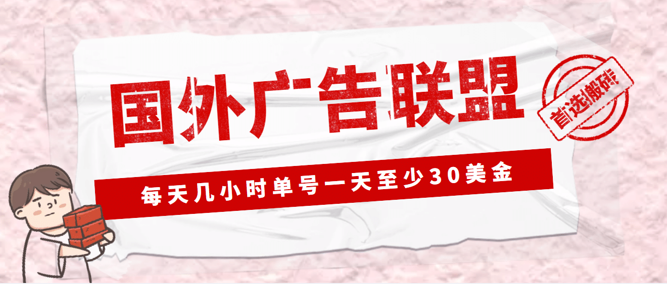 外面收费1980最新国外LEAD广告联盟搬砖项目，单号一天至少30美元(详细教程)_网创掘金