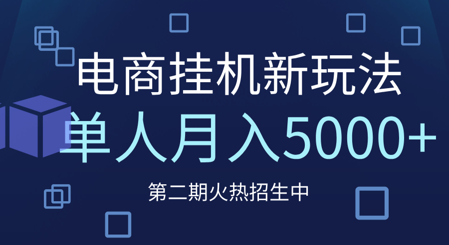 电商平台挂机新玩法，单人月入5000+攻略_网创掘金