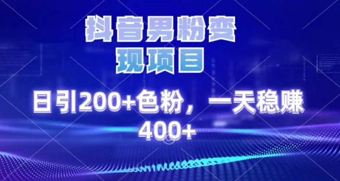 2025最新男粉项目 日引200 轻松月入2w+_网创掘金