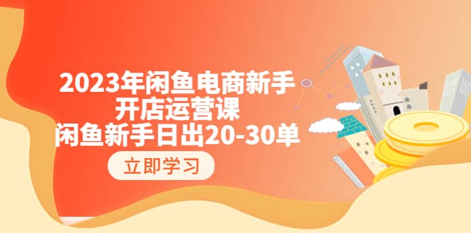 2023年闲鱼电商新手开店运营课：闲鱼新手日出20-30单（18节-实战干货）_网创掘金