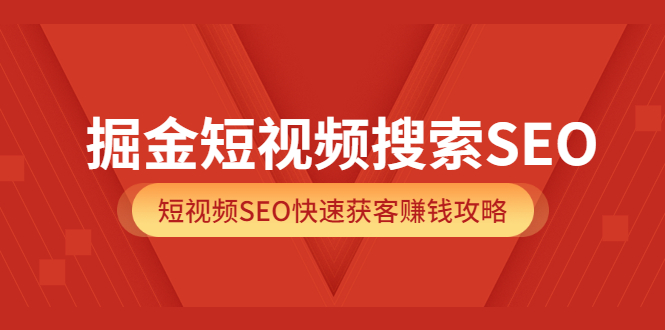 掘金短视频搜索SEO，短视频SEO快速获客赚钱攻略（价值980）_网创掘金