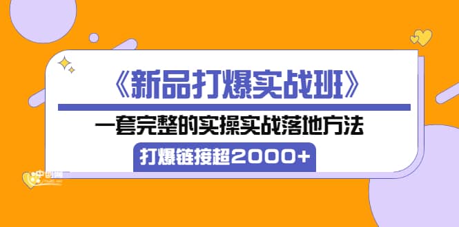 《新品打爆实战班》一套完整的实操实战落地方法，打爆链接超2000+（38节课)_网创掘金