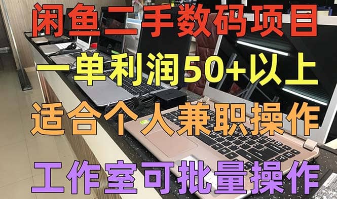 闲鱼二手数码项目，个人副业低保收入，工作室批量放大操作_网创掘金