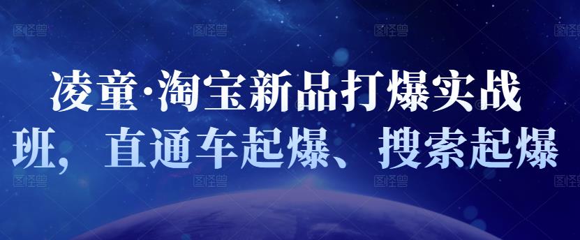 凌童·淘宝新品打爆实战班，直通车起爆、搜索起爆_网创掘金
