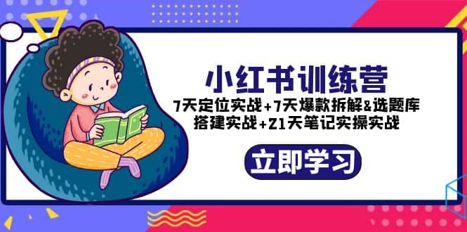 小红书训练营：7天定位实战+7天爆款拆解+选题库搭建实战+21天笔记实操实战_网创掘金