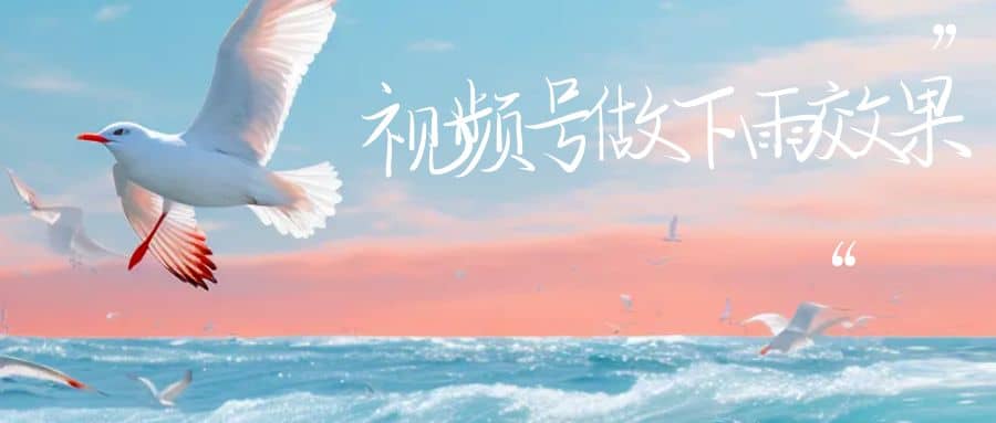 视频号做下雨视频一个账号一周涨粉10W+年入100w_网创掘金