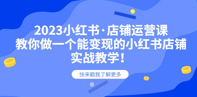 2023小红书·店铺运营课，教你做一个能变现的小红书店铺，20节-实战教学_网创掘金