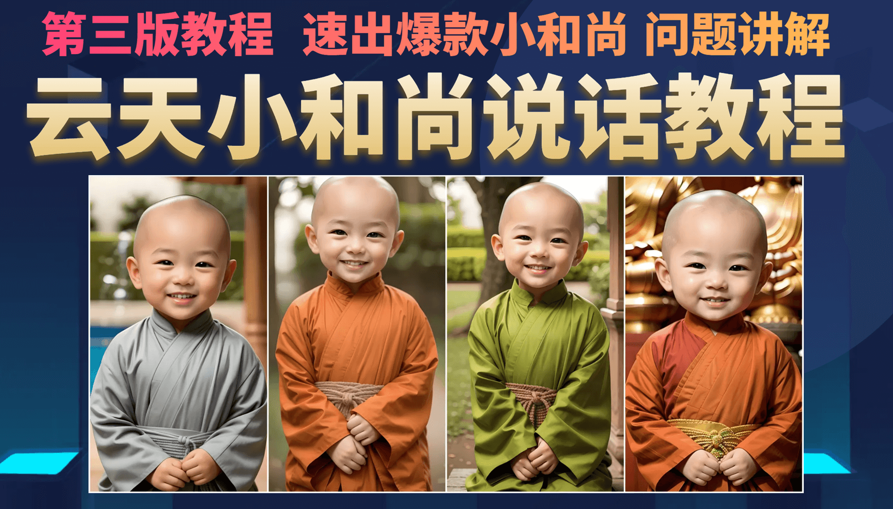云天小和尚会说话，7天万粉（第3版教程）_网创掘金