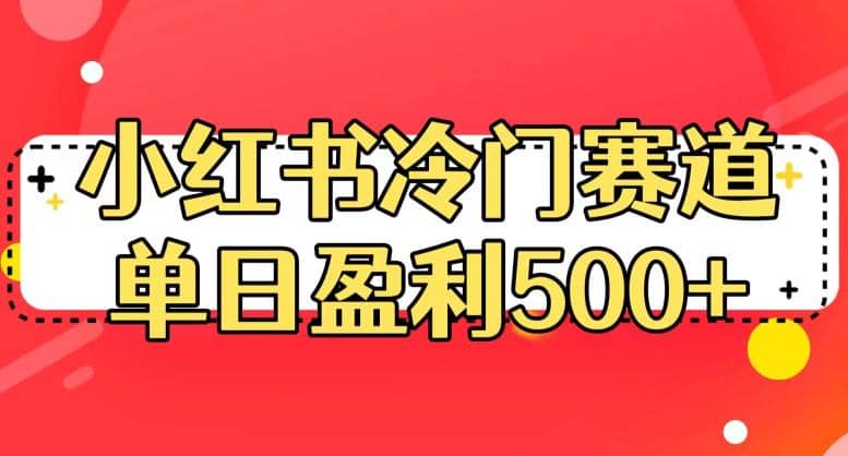 小红书冷门赛道，单日盈利500+【揭秘】_网创掘金