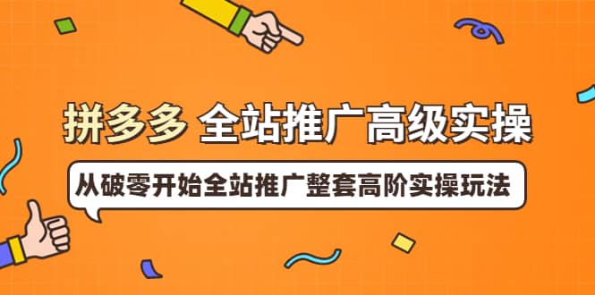 拼多多全站推广高级实操：从破零开始全站推广整套高阶实操玩法_网创掘金