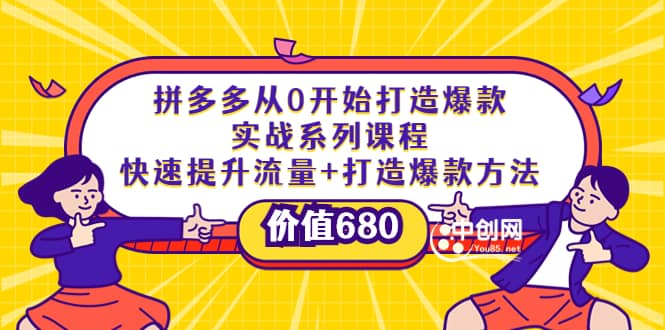 拼多多从0开始打造爆款实战系列课程：快速提升流量+打造爆款方法_网创掘金