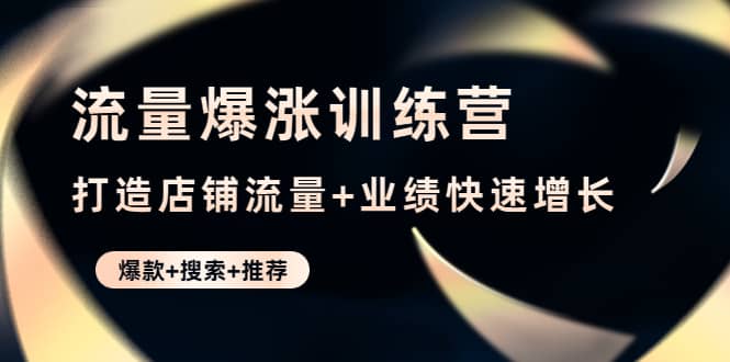流量爆涨训练营：打造店铺流量+业绩快速增长 (爆款+搜索+推荐)_网创掘金