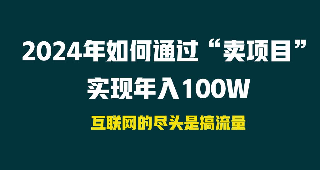 2024年如何通过“卖项目”实现年入100W_网创掘金