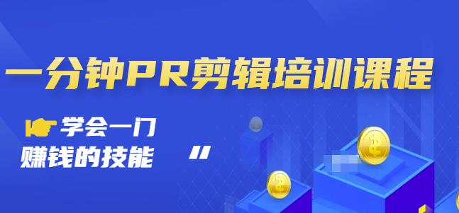 抖音视频一分钟PR剪辑培训：学会一门赚钱的技能，每节课短小精悍_网创掘金