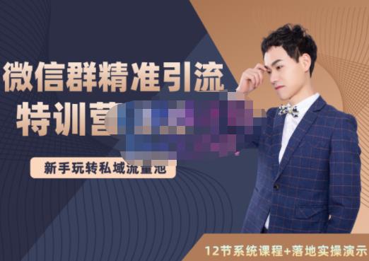 陆明明·微信群精准引流特训营3.0，借助微信群进行引流操作，打造私域流量池_网创掘金