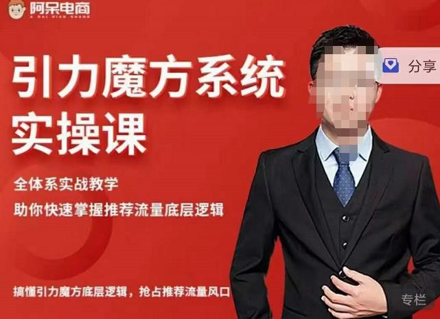 阿呆-引力魔方系统实操课，全体系实战教学，助你快速掌握推荐流量底层逻辑_网创掘金