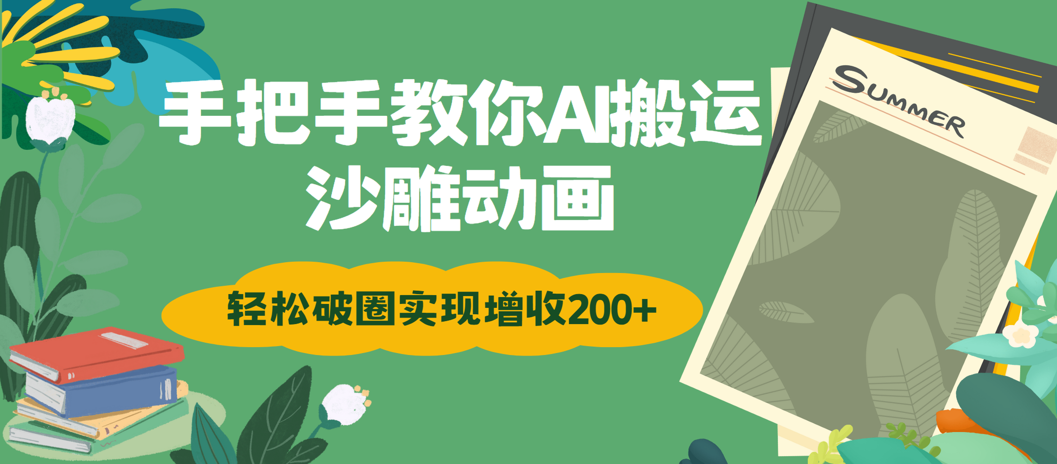 手把手教你用AI搬运沙雕动画轻松破圈实现增收200+_网创掘金