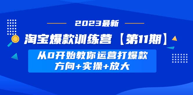 淘宝爆款训练营【第11期】 从0开始教你运营打爆款，方向+实操+放大_网创掘金