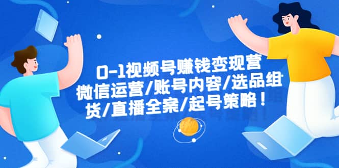 0-1视频号赚钱变现营：微信运营-账号内容-选品组货-直播全案-起号策略_网创掘金