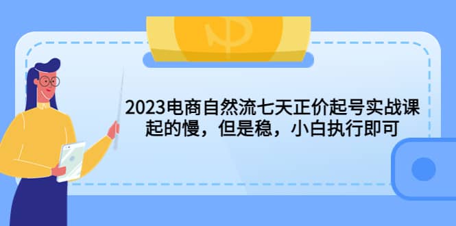 2023电商自然流七天正价起号实战课：起的慢，但是稳，小白执行即可_网创掘金
