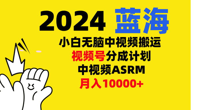 小白无脑复制-中视频视频号-分成计中视频ASRM_网创掘金